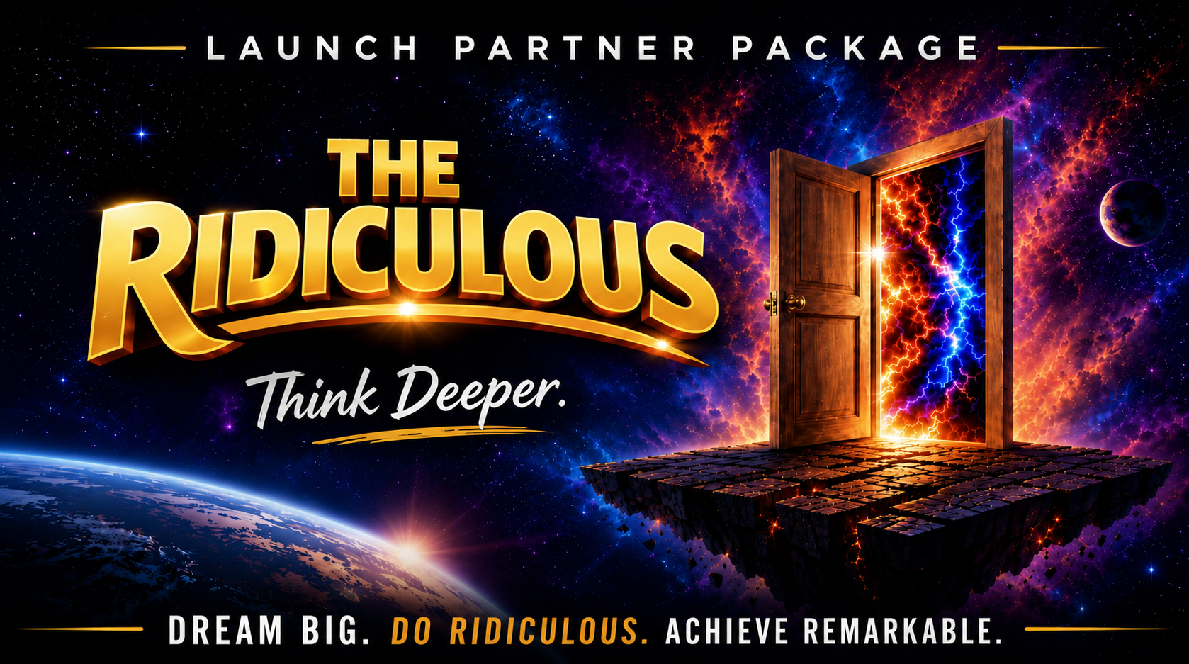 The Ridiculous launch partner hero graphic
