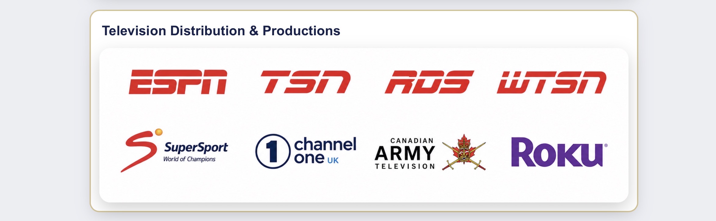 Television and broadcast partners