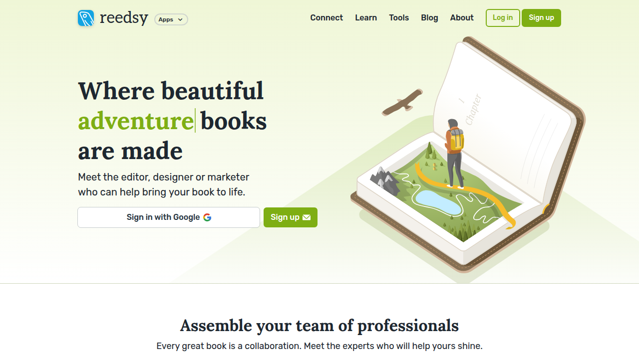 Find professional services and educational content for writers and publishers on the Reedsy platform.
