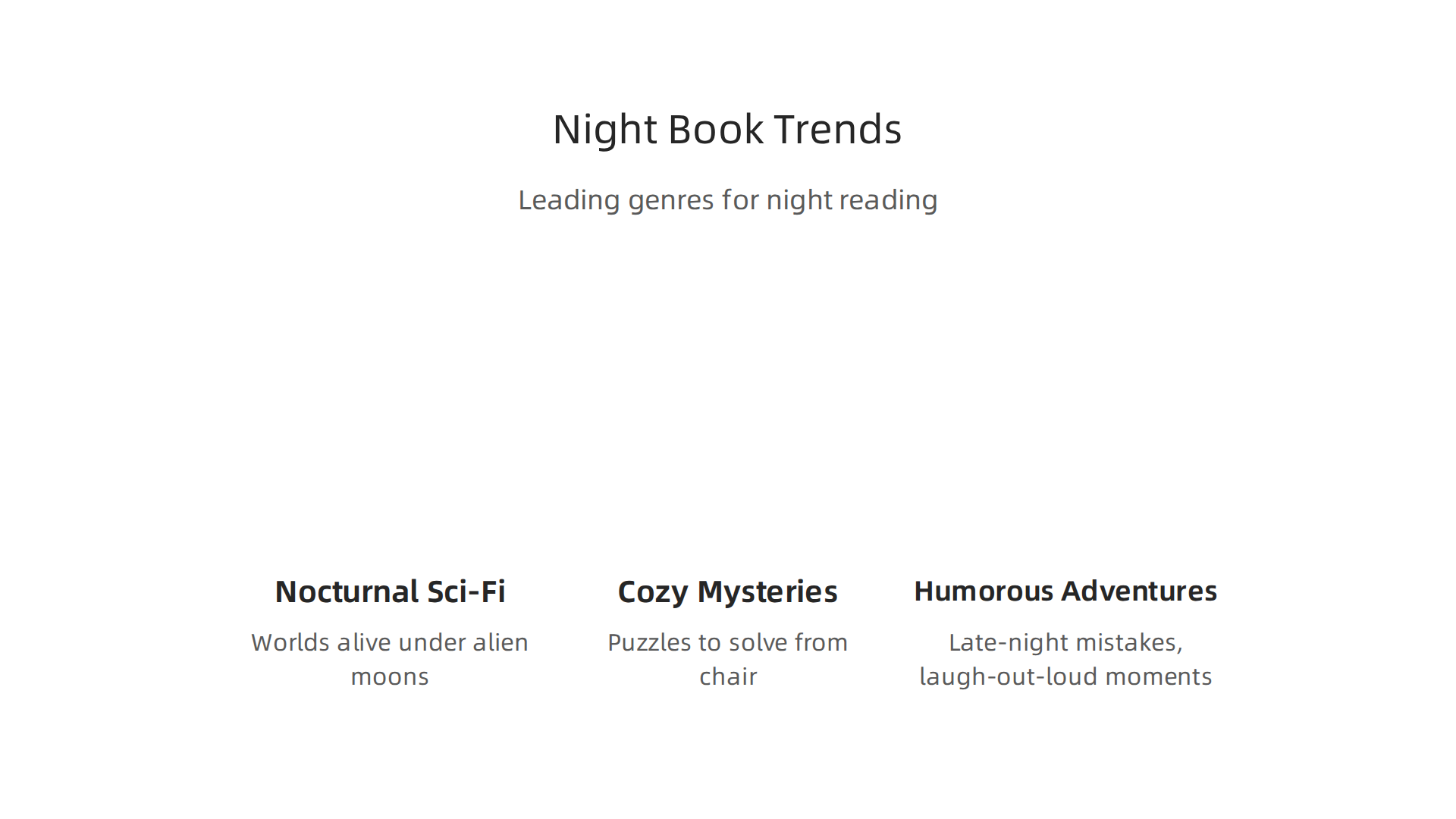 Discover the leading genres shaping night reading in 2026, offering diverse escapes for every mood.
