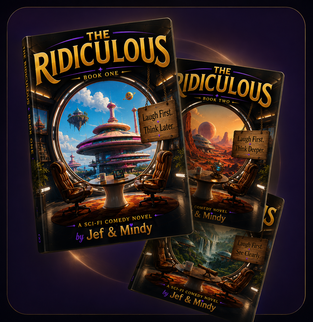 The first three books in The Ridiculous science-fiction comedy series