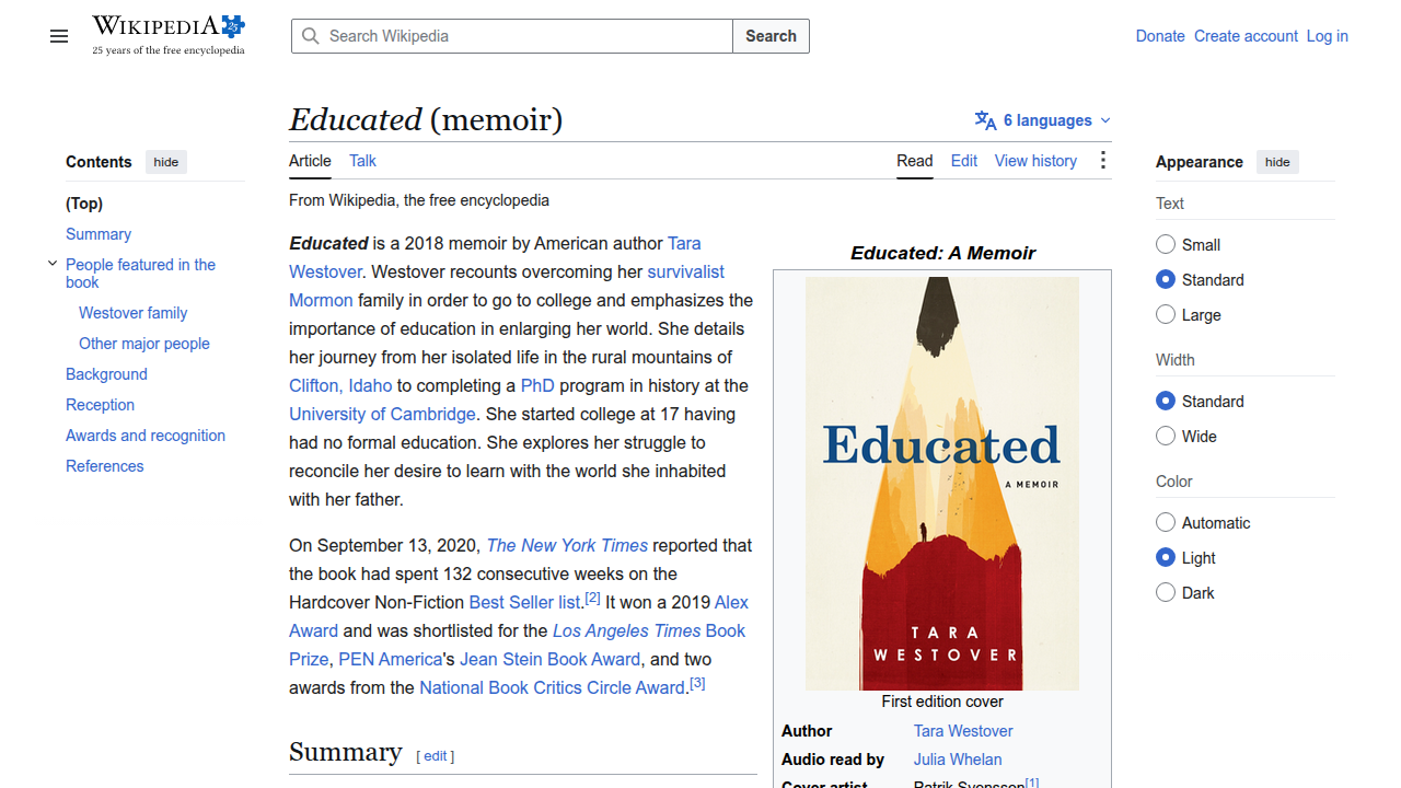 Dive deeper into Tara Westover's acclaimed memoir Educated.