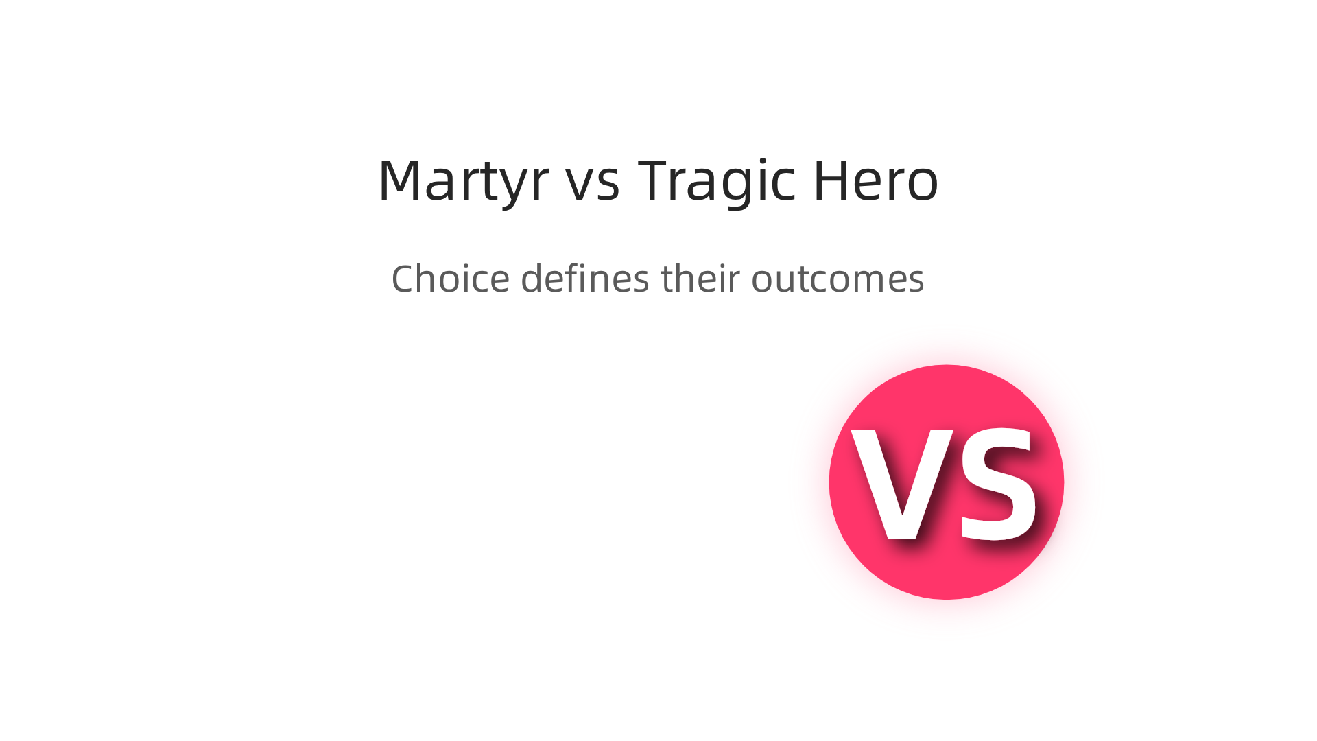 Distinguishing between a martyr and a tragic hero helps in identifying underlying narrative patterns in literature.