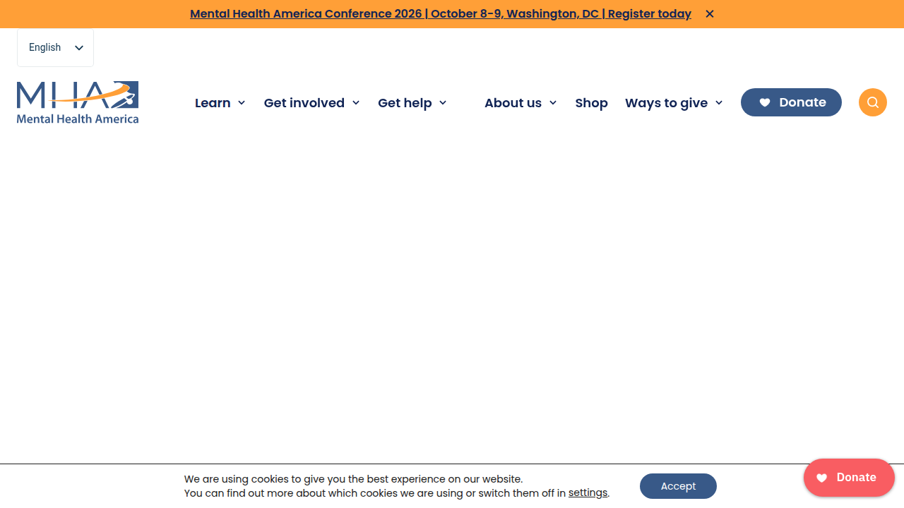 Mental Health America offers free online screenings and resources for individuals seeking support for mental health challenges.
