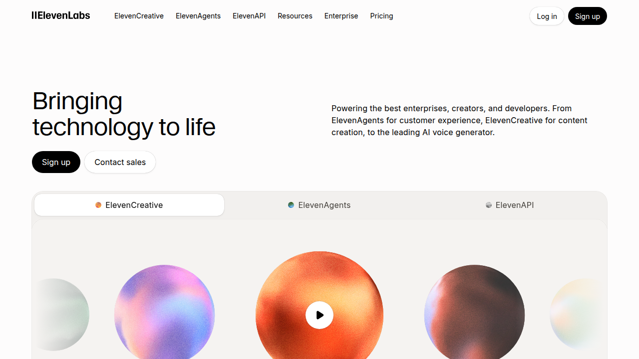 Explore the advanced voice generation capabilities of ElevenLabs, known for its human-like AI voices.