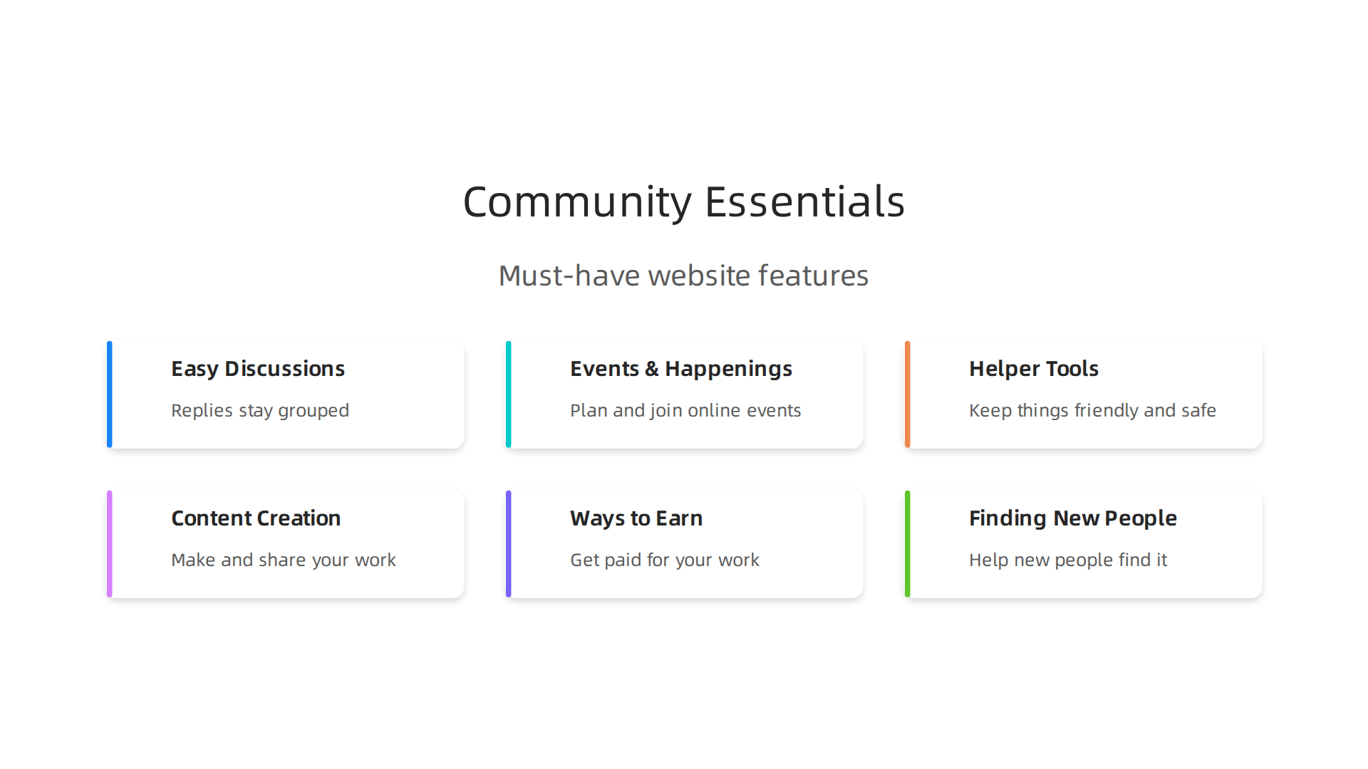 Discover the key features that make a website truly effective for building an engaged community and fostering creative work.