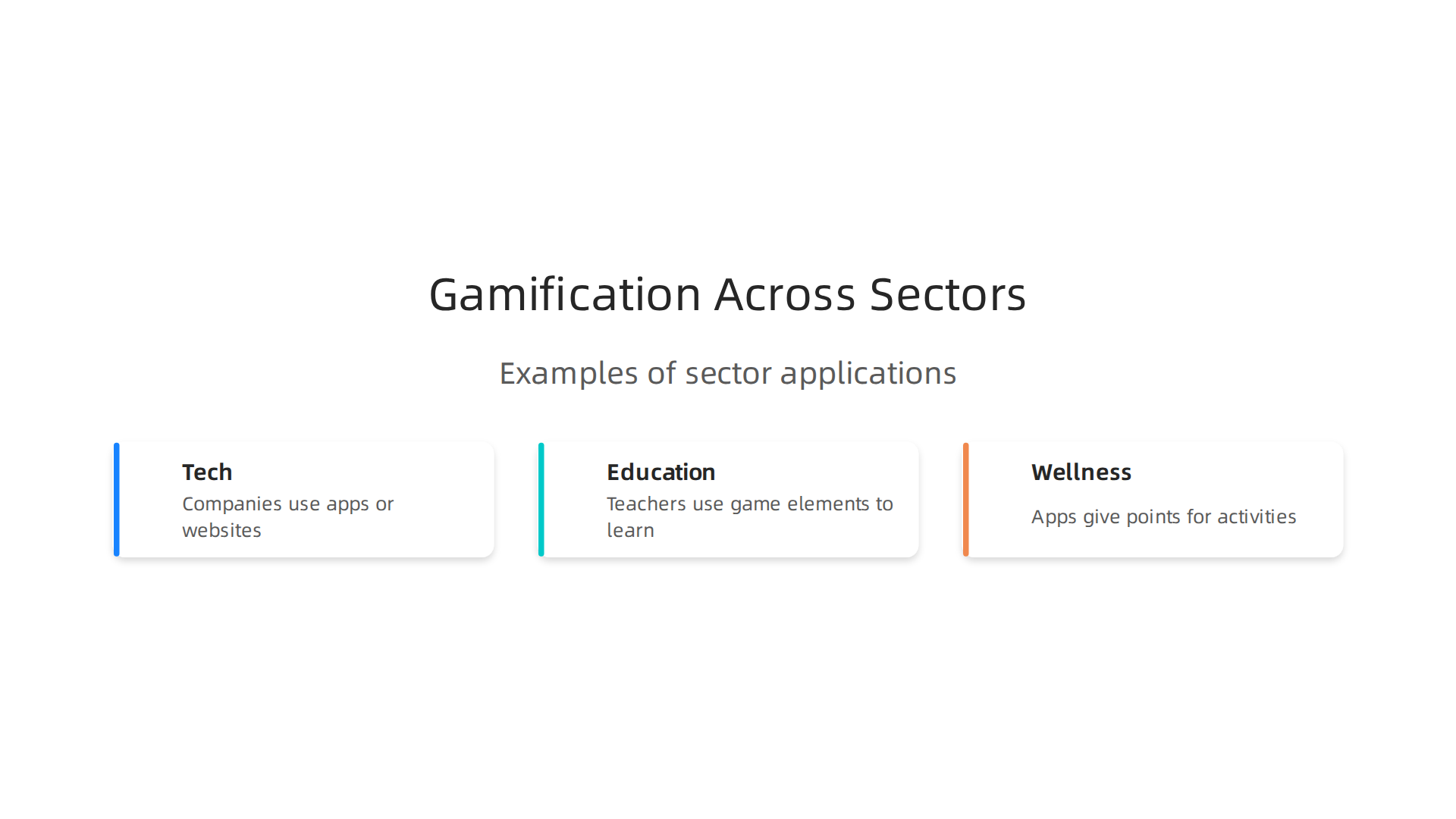 Gamification is applied across various sectors to boost engagement and motivation.