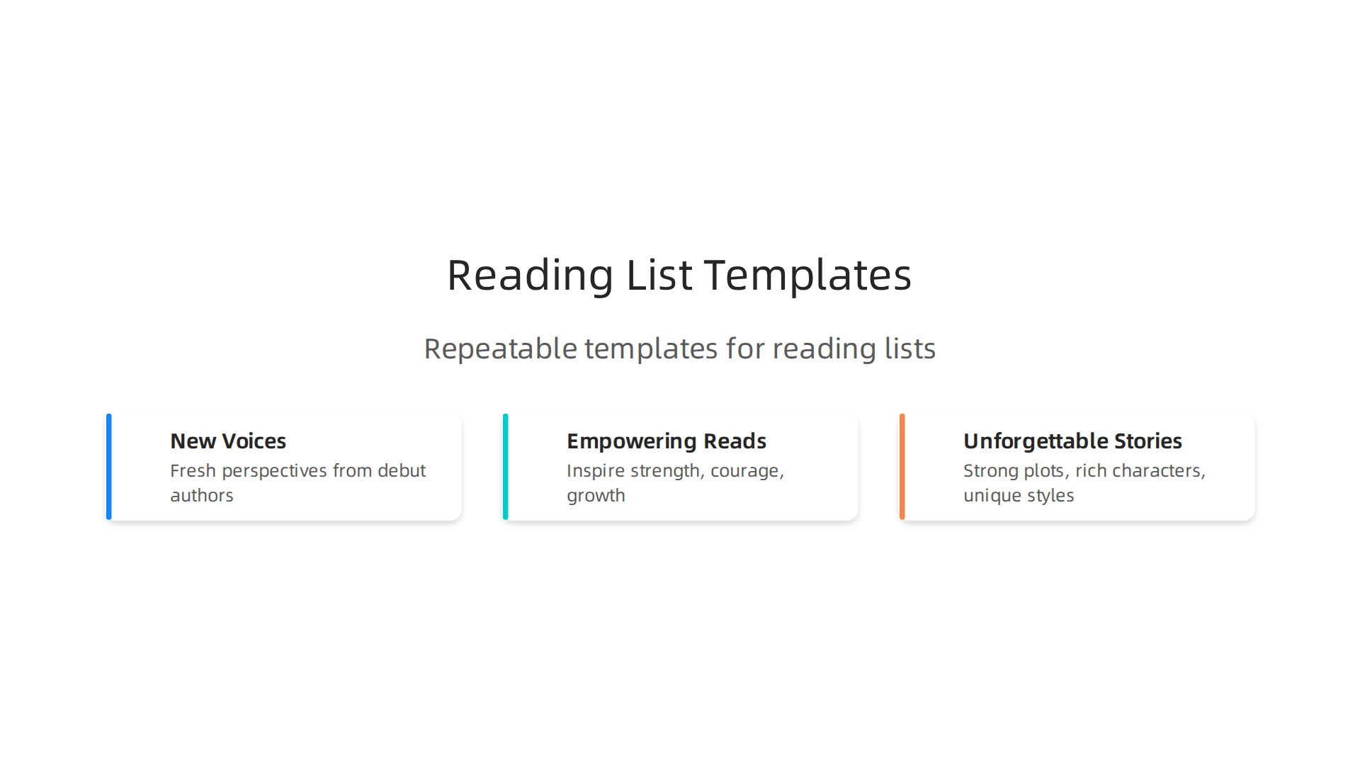 Use these repeatable templates to create diverse and targeted reading lists for "the women book."